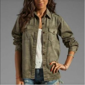 Current/Elliott Button Down Jacket - Camo Print